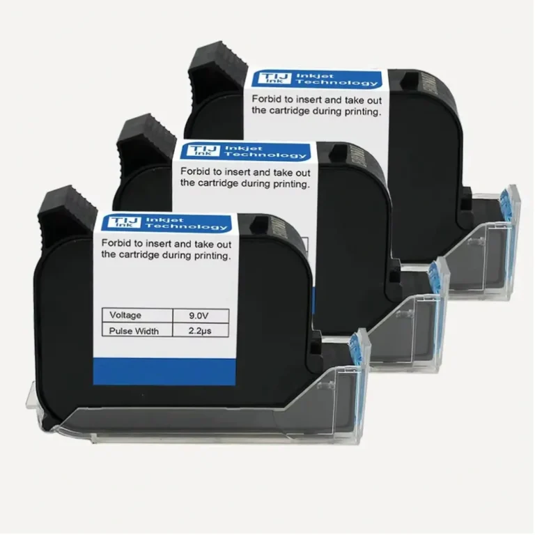Cartuchos de tinta para codificadora inkjet utilizados para imprimir fechas, lotes y códigos en envases