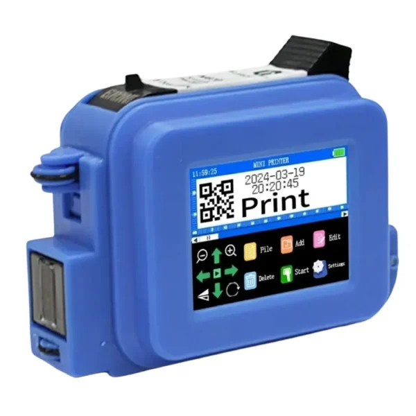 Mini codificadora portátil inkjet azul para marcado de productos