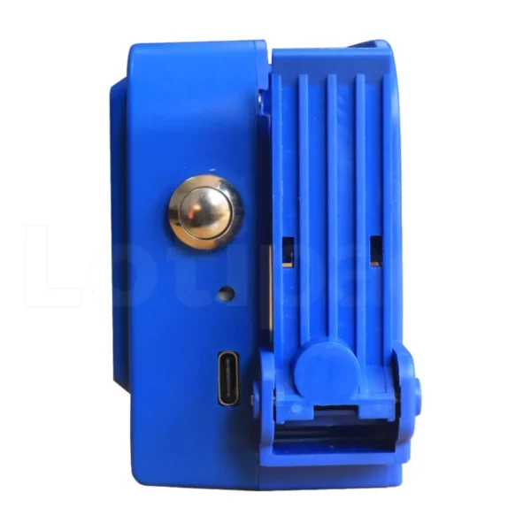 Mini codificadora inkjet portátil azul vista posterior