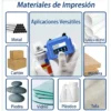 Mini codificadora portátil inkjet azul imprimiendo en diferentes materiales