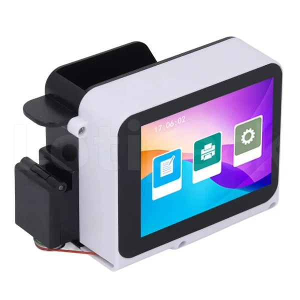 Mini codificadora portátil inkjet vista frontal con pantalla digital